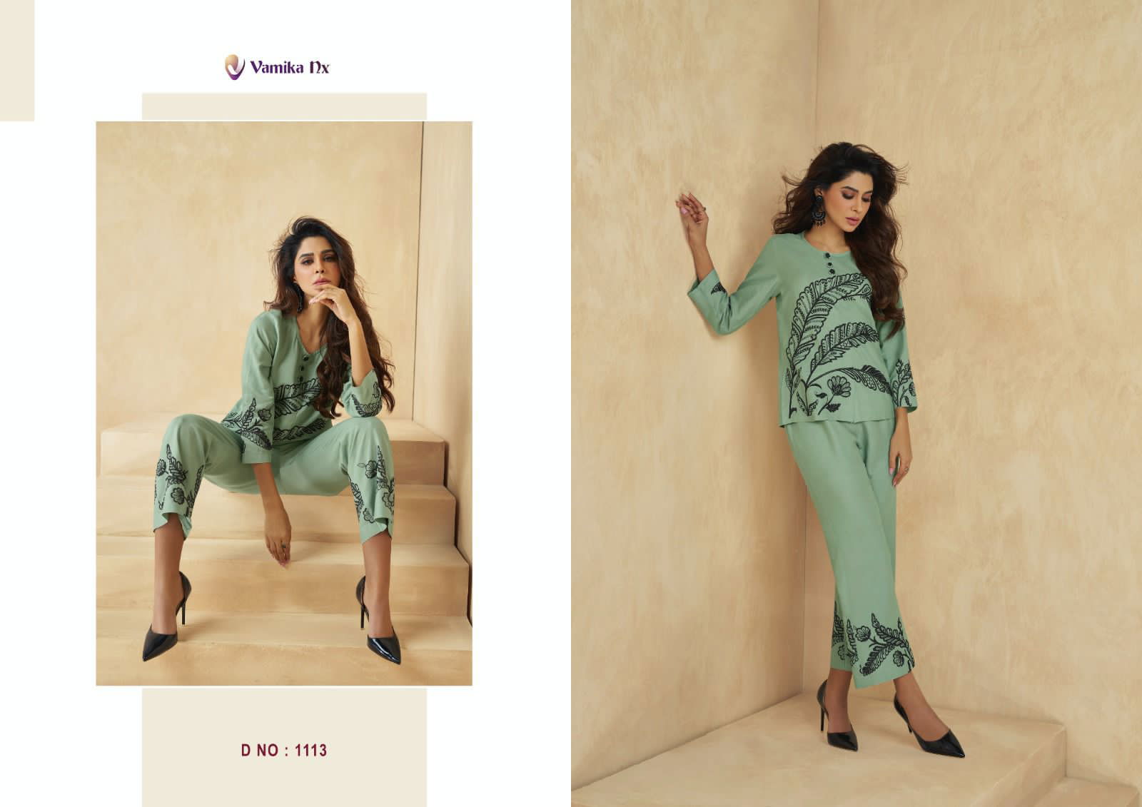 Vamika Nx Saraa Ladies Top With Bottom Western Catalog
